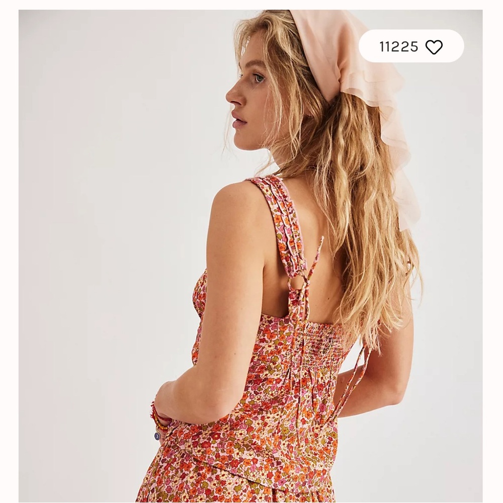 Free People Ellia Printed set. NWT. Spring blossom combo - Picture 8 of 10
